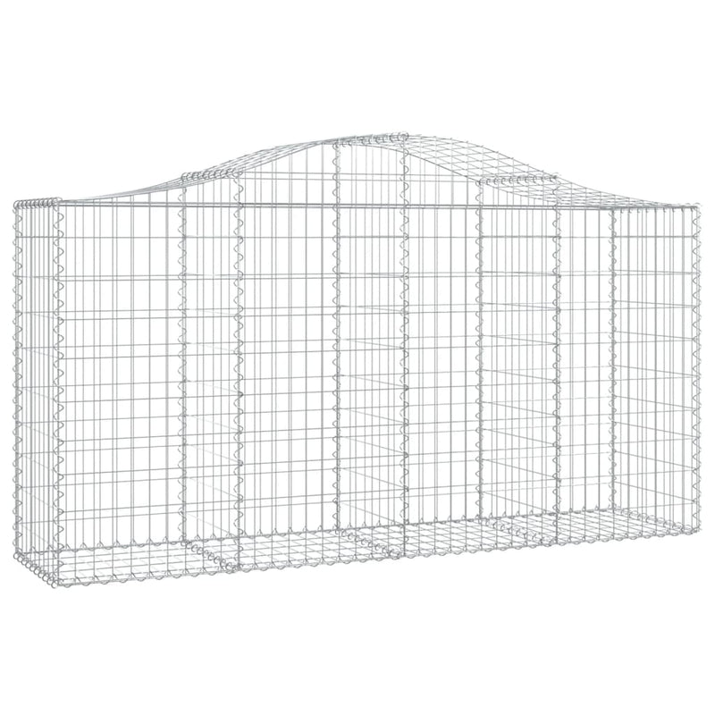 vidaXL 40 db íves horganyzott vas gabion kosár 200x50x100/120 cm