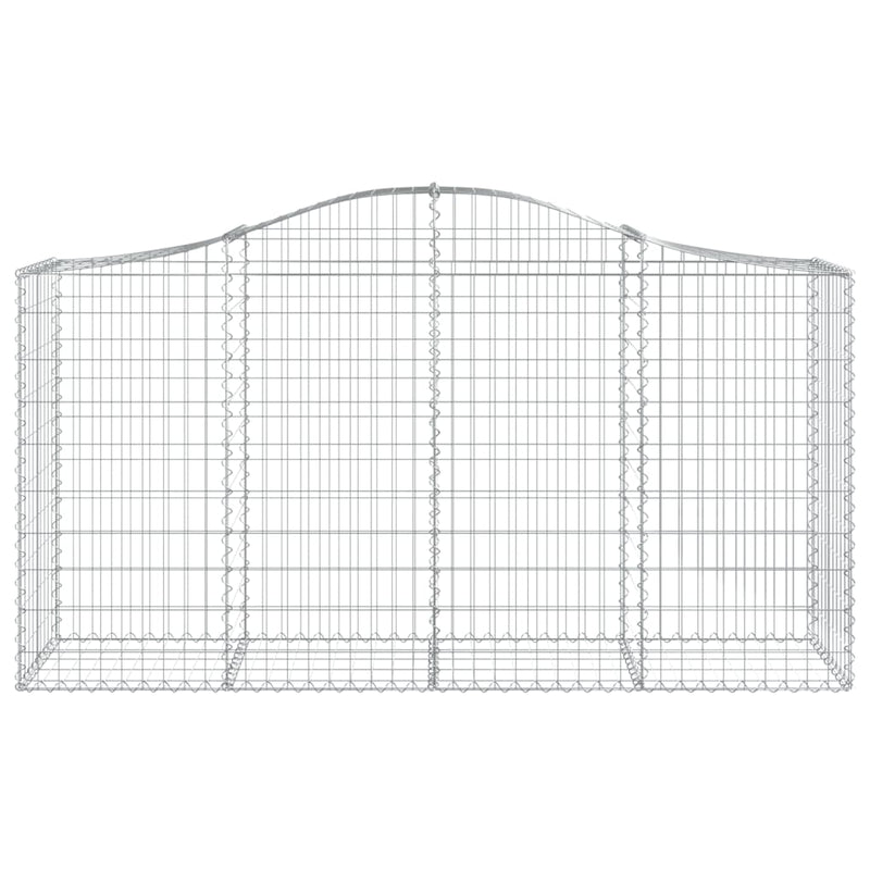 vidaXL 40 db íves horganyzott vas gabion kosár 200x50x100/120 cm