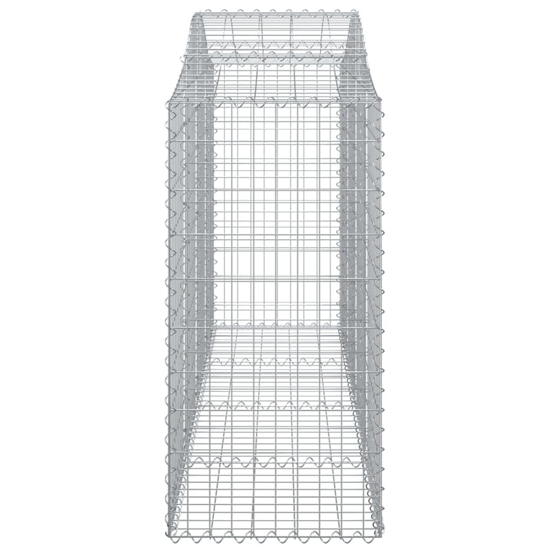 vidaXL 8 db íves horganyzott vas gabion kosár 200x50x120/140 cm