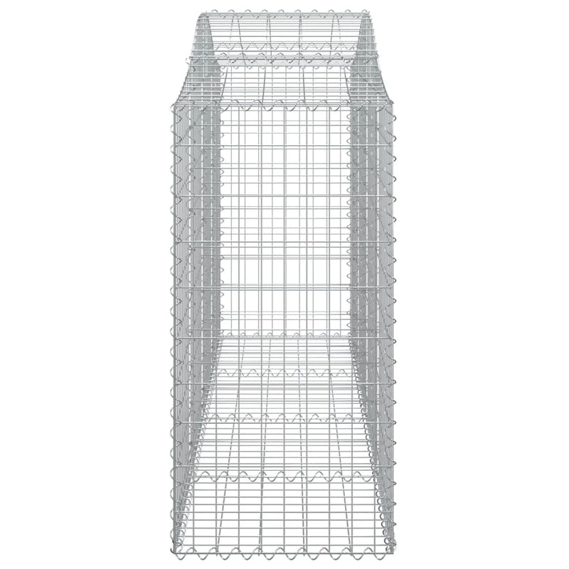 vidaXL 9 db íves horganyzott vas gabion kosár 200x50x120/140 cm