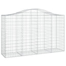 vidaXL 13 db íves horganyzott vas gabion kosár 200x50x120/140 cm