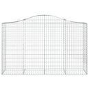 vidaXL 50 db íves horganyzott vas gabion kosár 200x50x120/140 cm