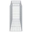 vidaXL 50 db íves horganyzott vas gabion kosár 200x50x120/140 cm