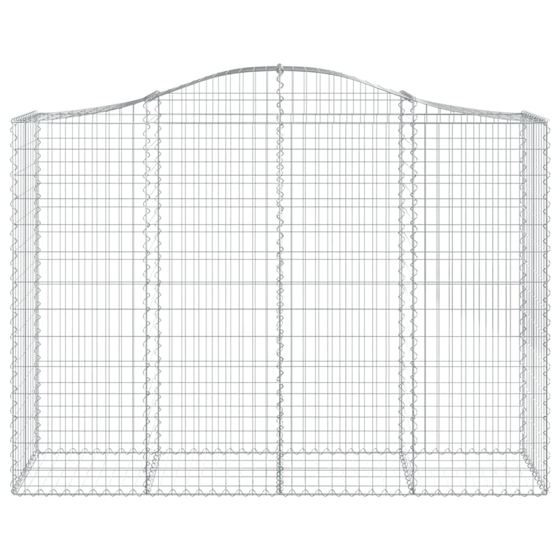vidaXL 2 db íves horganyzott vas gabion kosár 200x50x140/160 cm