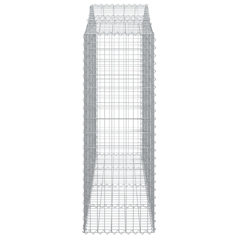 vidaXL 2 db íves horganyzott vas gabion kosár 200x50x140/160 cm