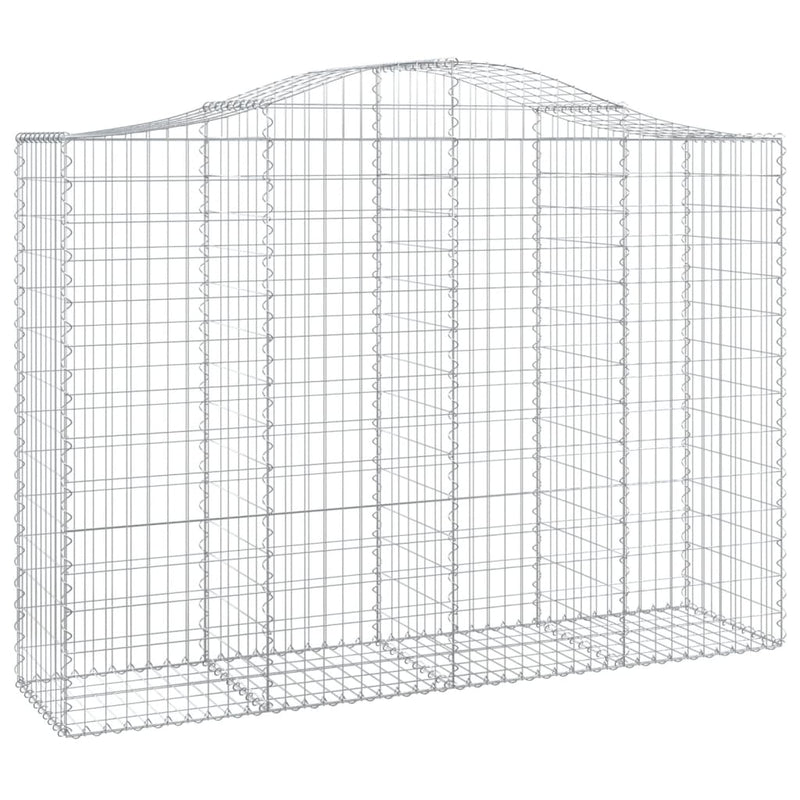 vidaXL 6 db íves horganyzott vas gabion kosár 200x50x140/160 cm