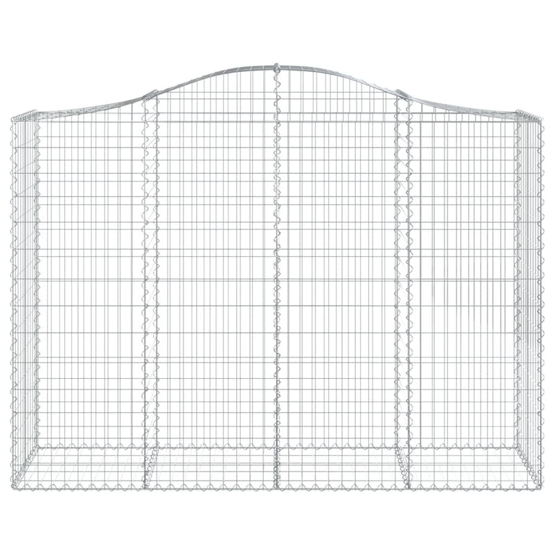 vidaXL 6 db íves horganyzott vas gabion kosár 200x50x140/160 cm