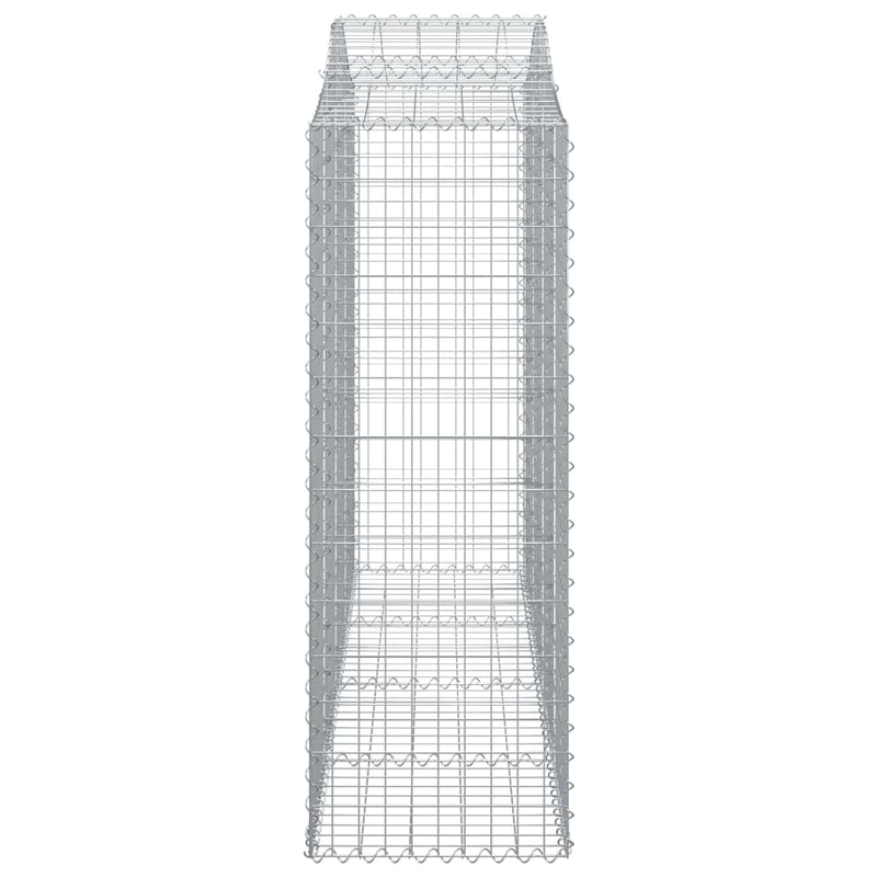 vidaXL 6 db íves horganyzott vas gabion kosár 200x50x140/160 cm