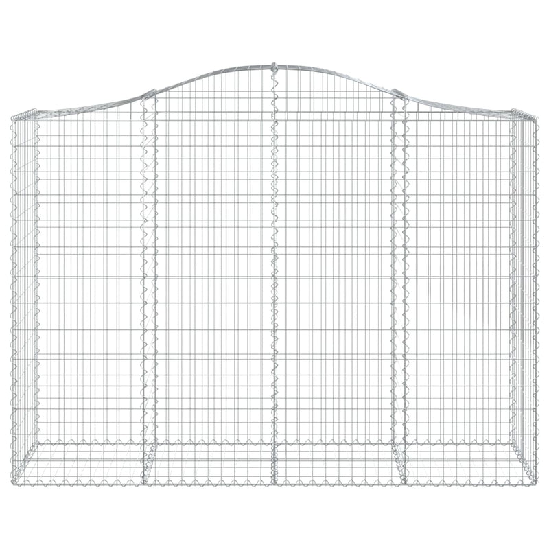 vidaXL 7 db íves horganyzott vas gabion kosár 200x50x140/160 cm