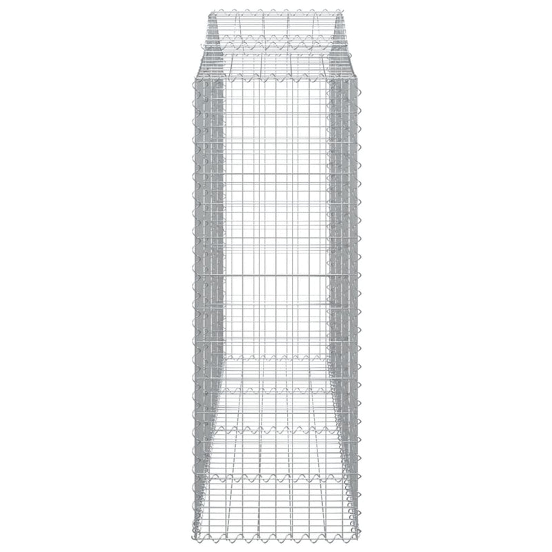 vidaXL 7 db íves horganyzott vas gabion kosár 200x50x140/160 cm