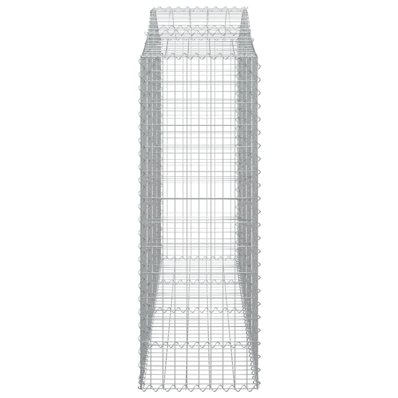vidaXL 13 db íves horganyzott vas gabion kosár 200x50x140/160 cm