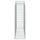 vidaXL 3 db íves horganyzott vas gabion kosár 200x50x160/180 cm