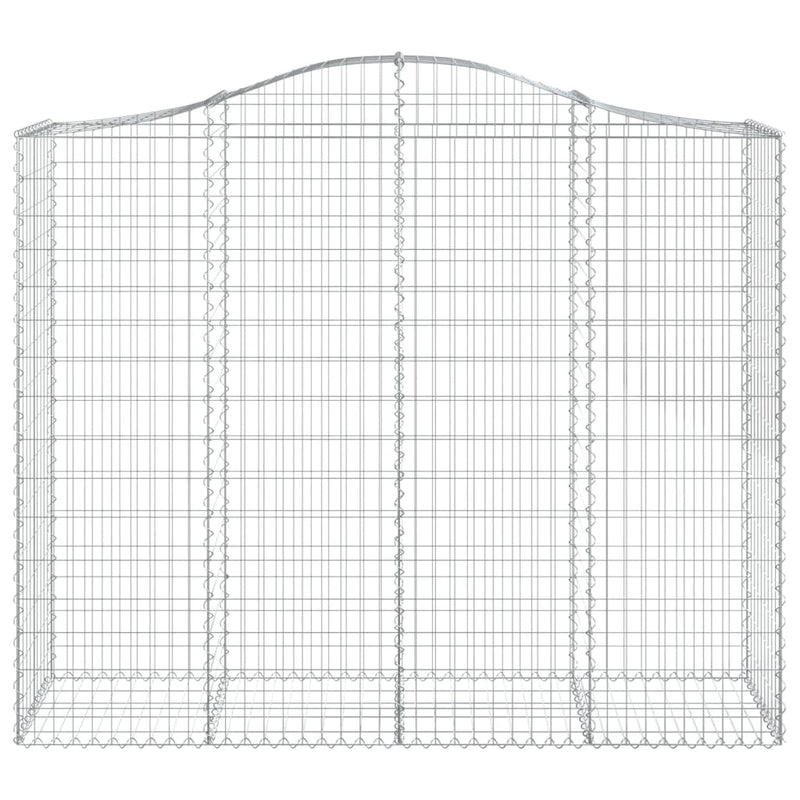 vidaXL 4 db íves horganyzott vas gabion kosár 200x50x160/180 cm