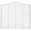 vidaXL 5 db íves horganyzott vas gabion kosár 200x50x160/180 cm