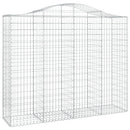 vidaXL 6 db íves horganyzott vas gabion kosár 200x50x160/180 cm
