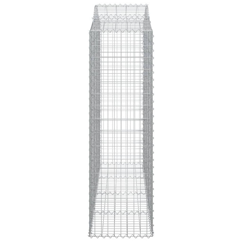 vidaXL 6 db íves horganyzott vas gabion kosár 200x50x160/180 cm