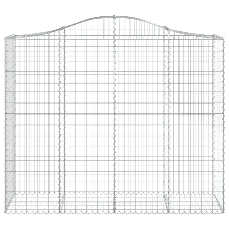 vidaXL 7 db íves horganyzott vas gabion kosár 200x50x160/180 cm