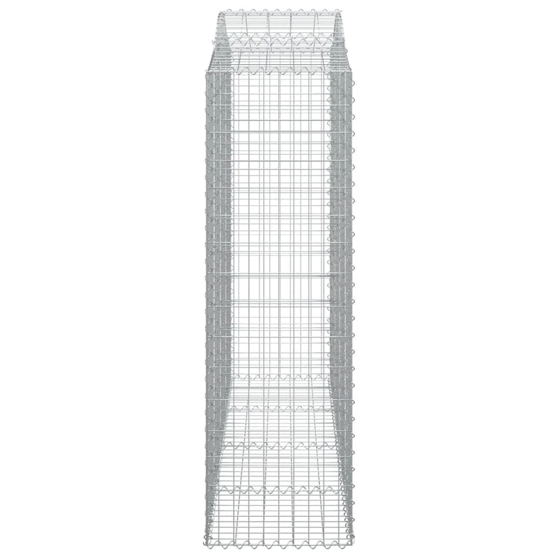 vidaXL 7 db íves horganyzott vas gabion kosár 200x50x160/180 cm