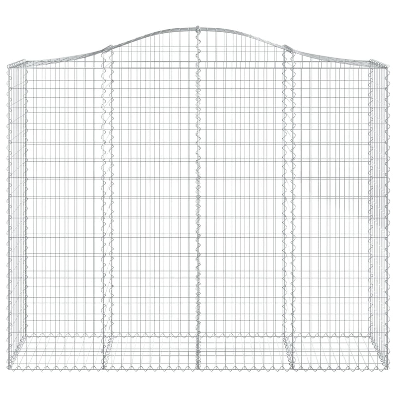 vidaXL 8 db íves horganyzott vas gabion kosár 200x50x160/180 cm