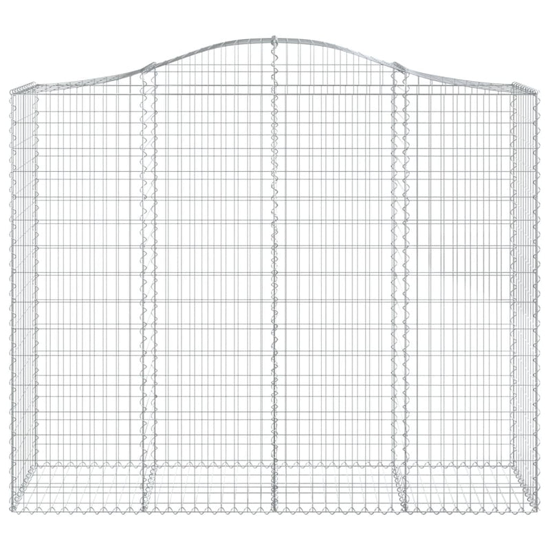 vidaXL 9 db íves horganyzott vas gabion kosár 200x50x160/180 cm