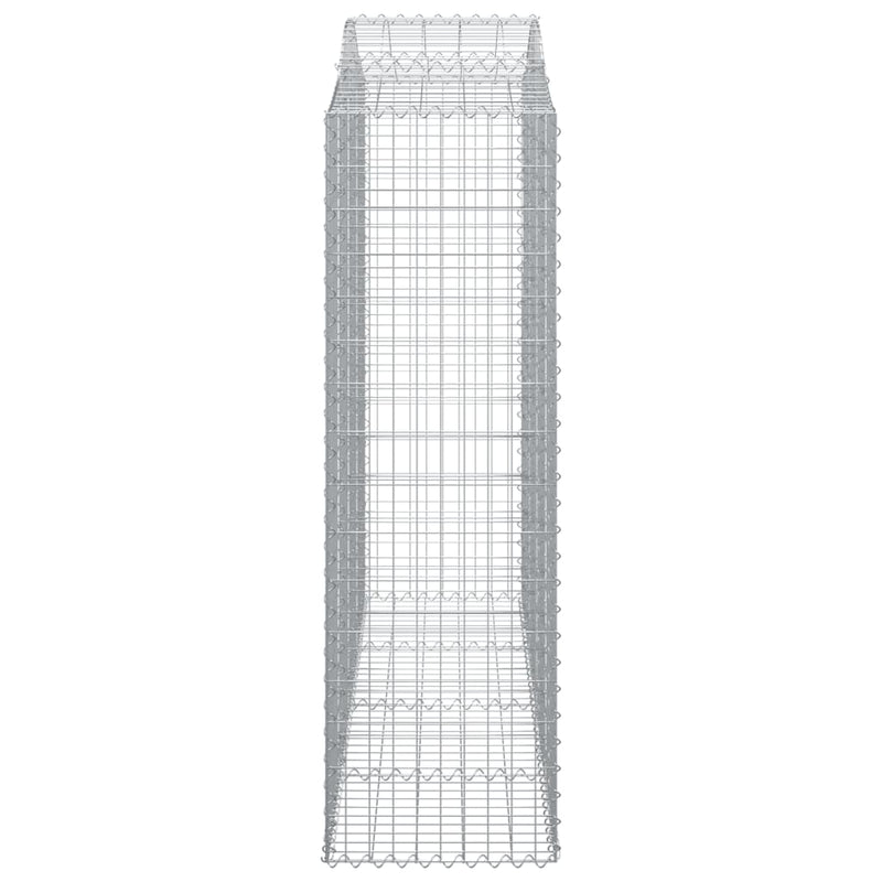 vidaXL 9 db íves horganyzott vas gabion kosár 200x50x160/180 cm