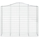 vidaXL 18 db íves horganyzott vas gabion kosár 200x50x160/180 cm