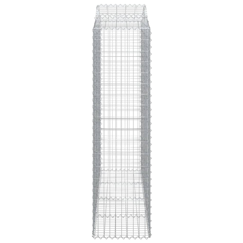vidaXL 2 db íves horganyzott vas gabion kosár 200x50x180/200 cm