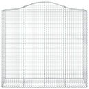 vidaXL 3 db íves horganyzott vas gabion kosár 200x50x180/200 cm