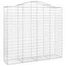 vidaXL 5 db íves horganyzott vas gabion kosár 200x50x180/200 cm