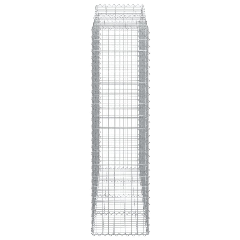 vidaXL 9 db íves horganyzott vas gabion kosár 200x50x180/200 cm