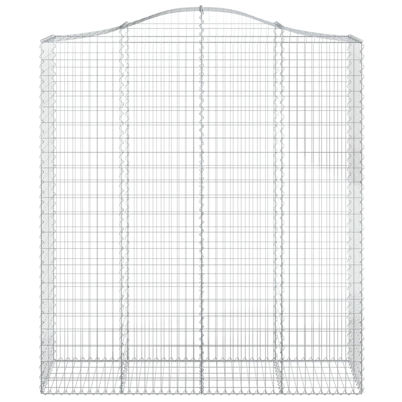 vidaXL 3 db íves horganyzott vas gabion kosár 200x50x220/240 cm