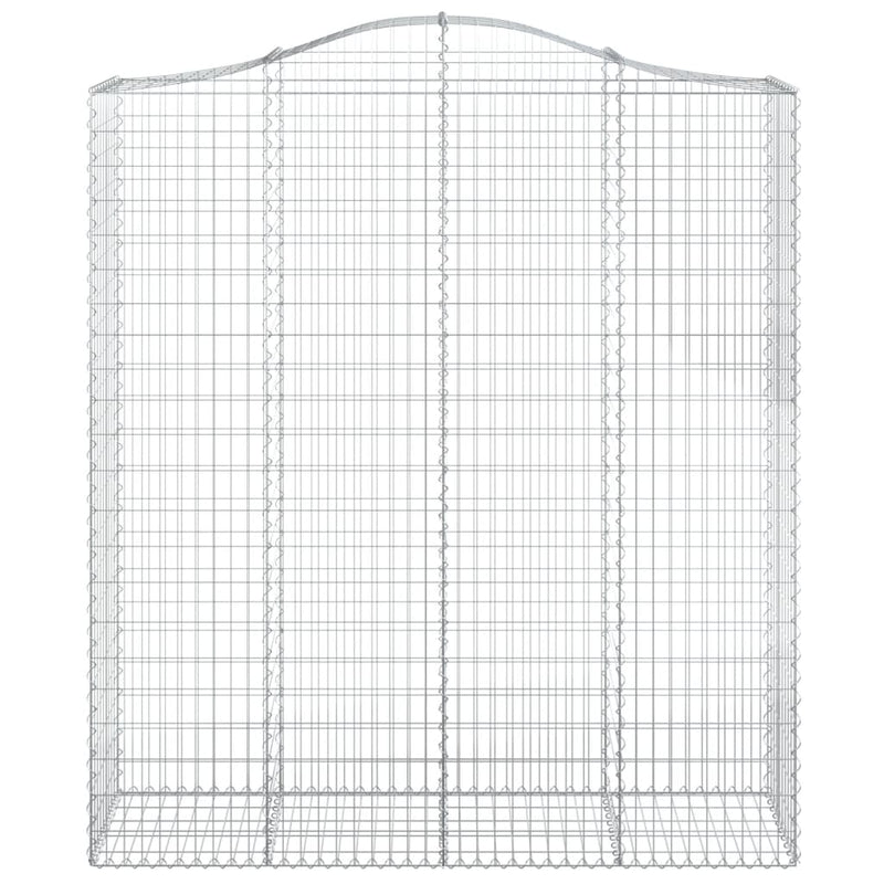 vidaXL 4 db íves horganyzott vas gabion kosár 200x50x220/240 cm
