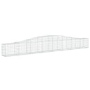 vidaXL 4 db íves horganyzott vas gabion kosár 400x30x40/60 cm