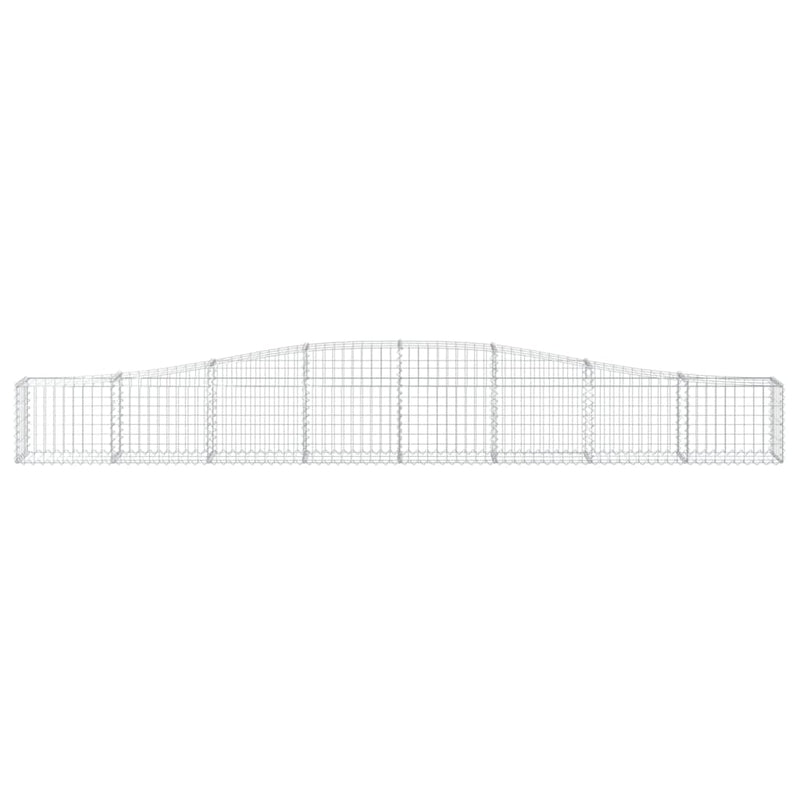 vidaXL 5 db íves horganyzott vas gabion kosár 400x30x40/60 cm