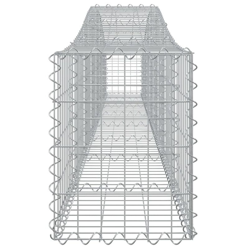 vidaXL 9 db íves horganyzott vas gabion kosár 400x30x40/60 cm