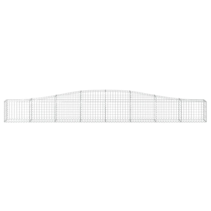 vidaXL 10 db íves horganyzott vas gabion kosár 400x30x40/60 cm