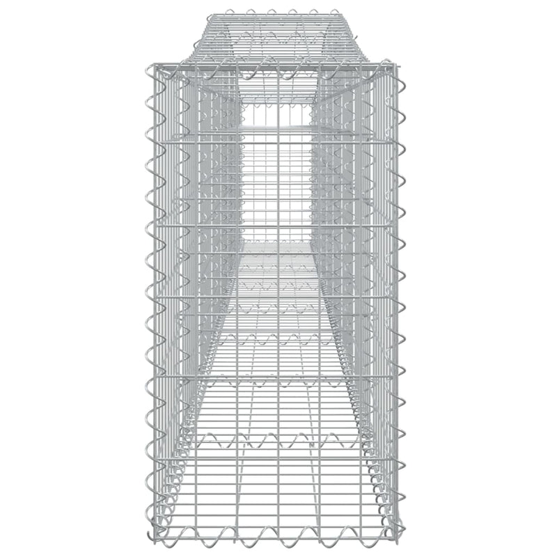vidaXL 2 db íves horganyzott vas gabion kosár 400x30x60/80 cm