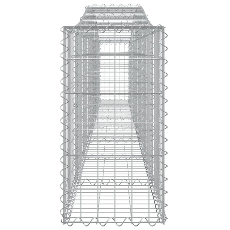 vidaXL 7 db íves horganyzott vas gabion kosár 400x30x60/80 cm