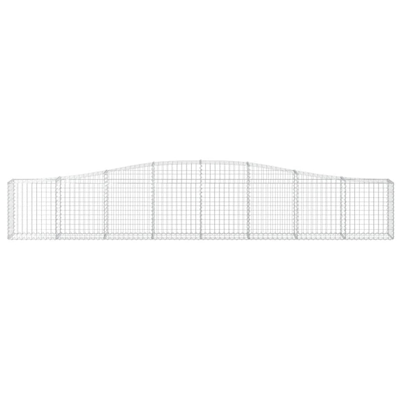 vidaXL 8 db íves horganyzott vas gabion kosár 400x30x60/80 cm