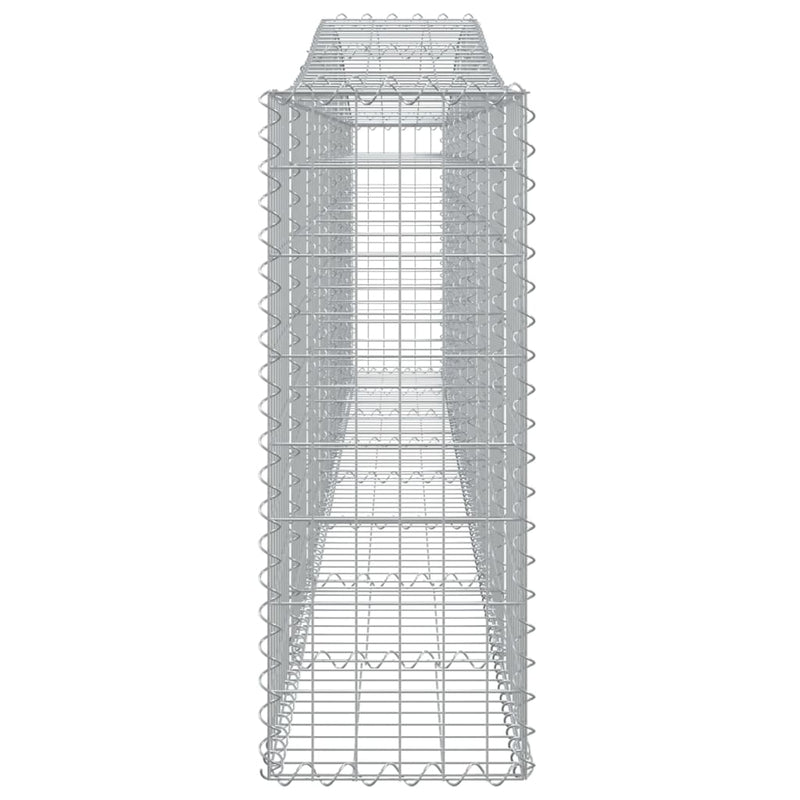 vidaXL 3 db íves horganyzott vas gabion kosár 400x30x80/100 cm
