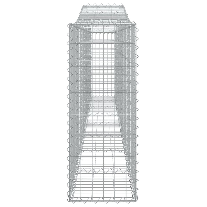 vidaXL 5 db íves horganyzott vas gabion kosár 400x30x80/100 cm