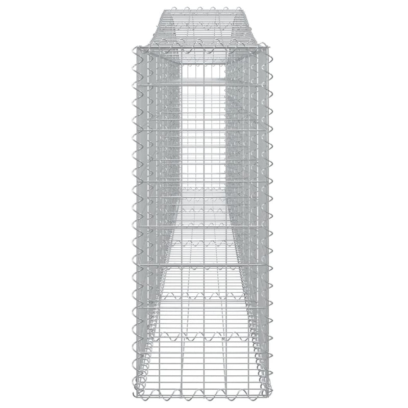 vidaXL 8 db íves horganyzott vas gabion kosár 400x30x80/100 cm