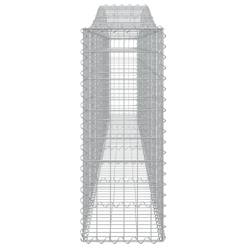 vidaXL 10 db íves horganyzott vas gabion kosár 400x30x80/100 cm