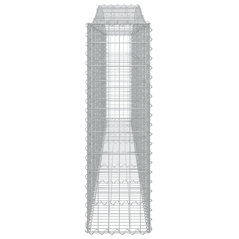vidaXL 4 db íves horganyzott vas gabion kosár 400x30x100/120 cm