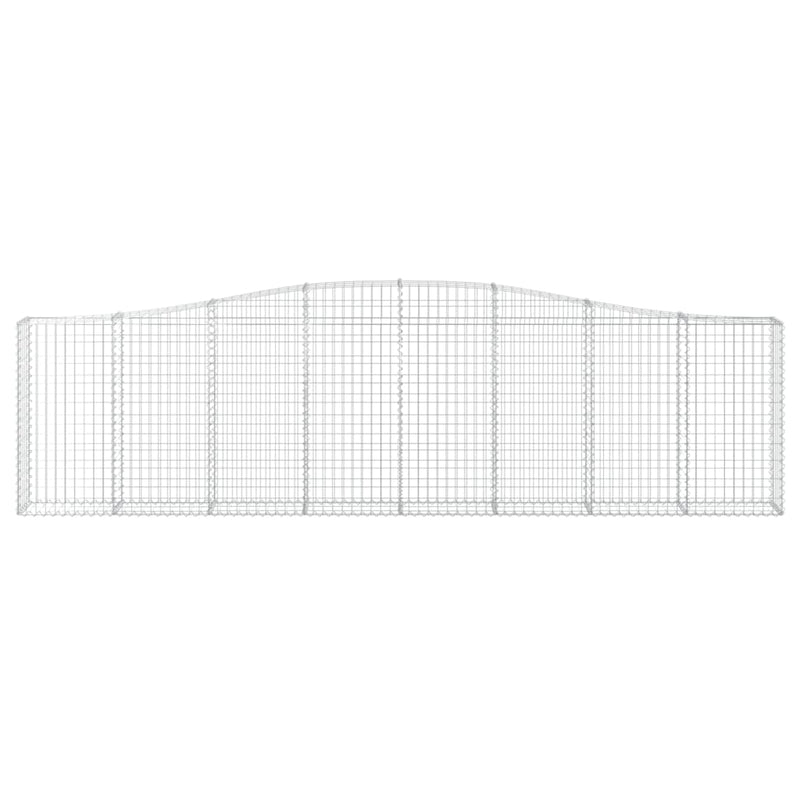 vidaXL 5 db íves horganyzott vas gabion kosár 400x30x100/120 cm