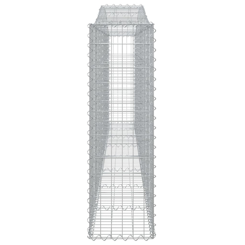 vidaXL 7 db íves horganyzott vas gabion kosár 400x30x100/120 cm