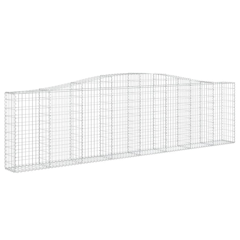 vidaXL 8 db íves horganyzott vas gabion kosár 400x30x100/120 cm