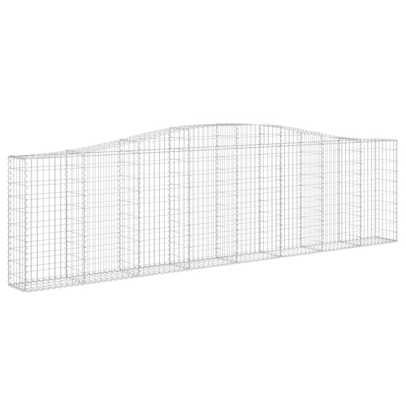 vidaXL 20 db íves horganyzott vas gabion kosár 400x30x100/120 cm