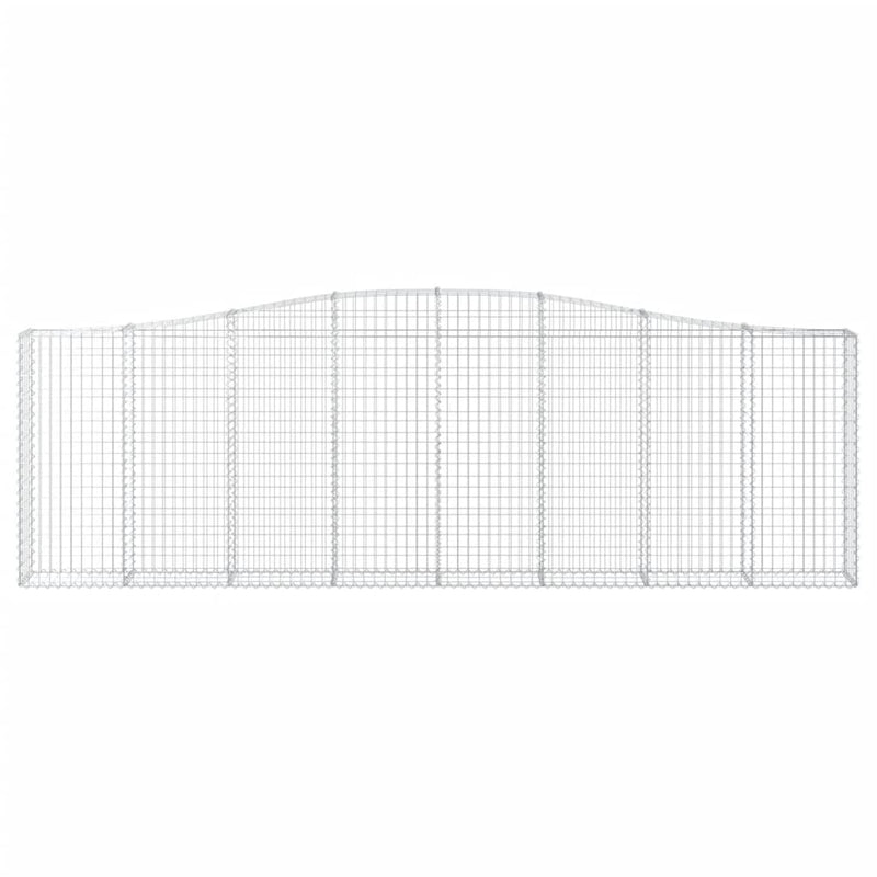 vidaXL 2 db íves horganyzott vas gabion kosár 400x30x120/140 cm