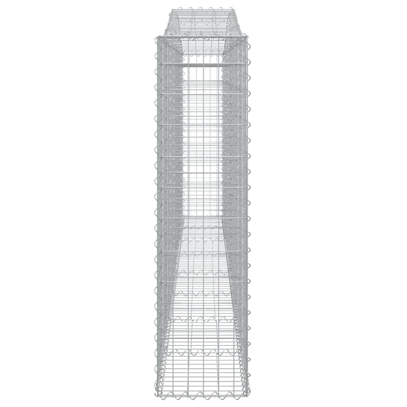 vidaXL 2 db íves horganyzott vas gabion kosár 400x30x120/140 cm